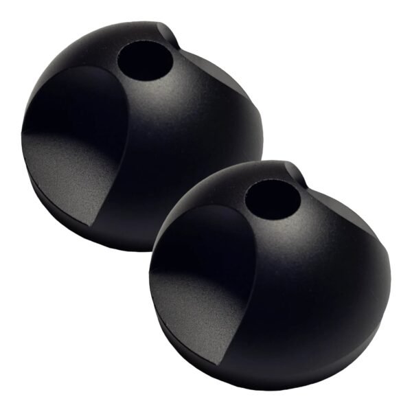 2 Centreurs Aluminium Noir pour Singles 45tours